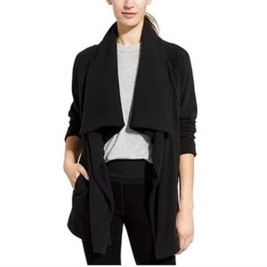 ATHLETA black drop shoulder fleecy sweater